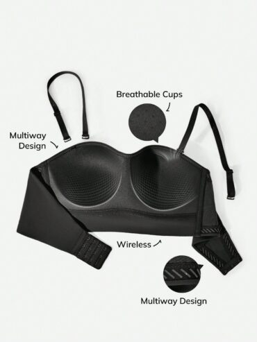 LUVLETTE Dream Curve Support +Wireless Longline Strapless Lingerie Bra