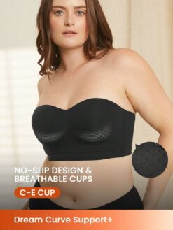 LUVLETTE Dream Curve Support +Wireless Longline Strapless Lingerie Bra