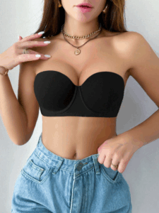 Adjustable Push Up Strapless Bra With Versatile Wearing Options