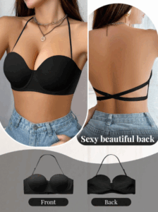 Adjustable Push Up Strapless Bra With Versatile Wearing Options