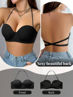 Adjustable Push Up Strapless Bra With Versatile Wearing Options
