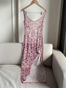 DAZY Ditsy Floral Slit Sleeveless Bodycon Women Sexy Nightdress