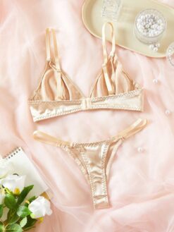 Sexy & Fashionable European Style Lingerie Set Bra & Thong Panty