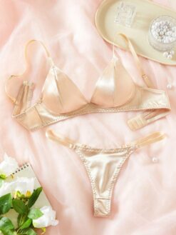 Sexy & Fashionable European Style Lingerie Set Bra & Thong Panty