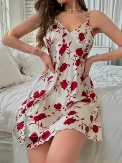 CottageSlumber Women's Contrast Color Print Camisole Nightgown