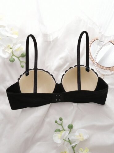 DelicateAllure 1pc Underwire Lightly Padded Floral Bra