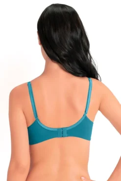 Cotton Padded Wired Bra - Tile Blue