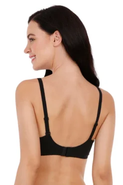 Fresh Aloe Finish Cotton Non-Padded Non-Wired Bra - Black