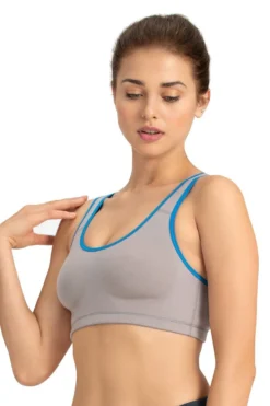 Non-Padded Non-Wired Racerback Sports Bra,,