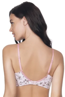 Satin Edge Padded Non-wired T-shirt Bra - Dawn Pink
