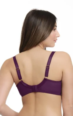 Ultimo Vintage Floral Non-Padded Wired Bra - Grape