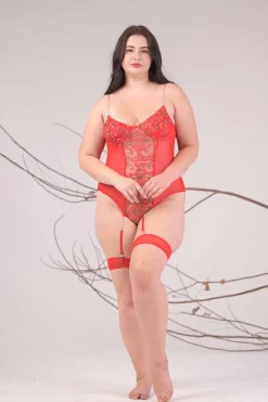Bodysuit Paired With Stocking