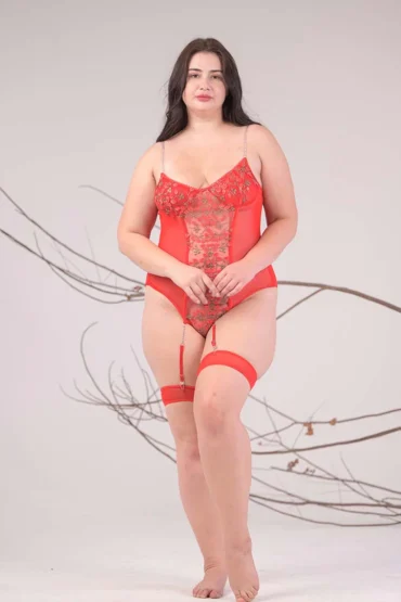 Bodysuit Paired With Stocking