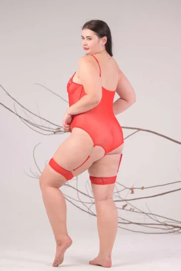 Bodysuit Paired With Stocking