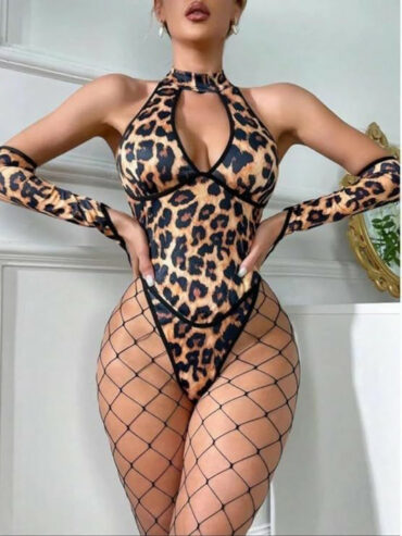 Leopard Printed Lingerie Set