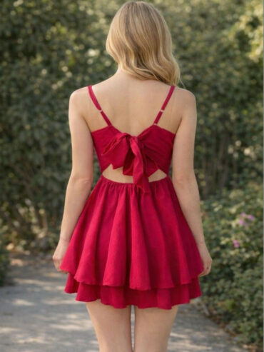 Shoulder Straps Mini Flared NightDress