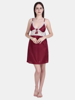 Women Satin Nighty with Robe