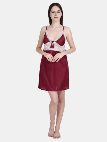 Women Satin Nighty with Robe