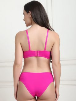 Colorblocked Lightly Padded Mid-Rise Lingerie Set