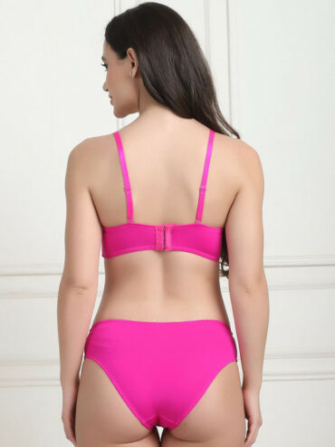 Colorblocked Lightly Padded Mid-Rise Lingerie Set