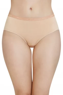 Solid Mid Rise Modal Hipster Panty - Cream