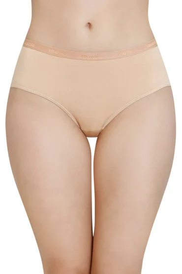 Solid Mid Rise Modal Hipster Panty - Cream