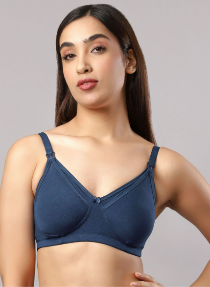 Full Coverage Maternity Bra - Blue