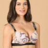 Animal Print Half Coverage Underwired Lightly Padded Pushup Bra
