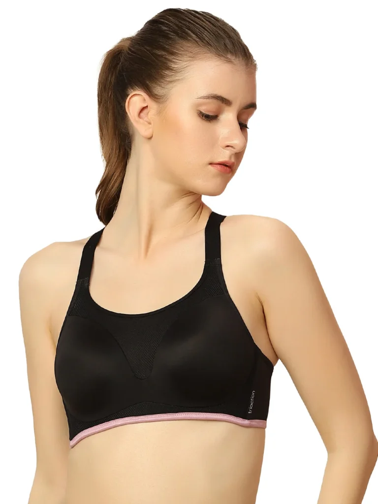 Black Padded Wired Sports Bra