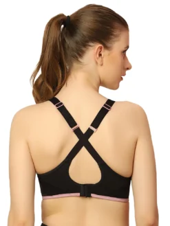 Black Padded Wired Sports Bra