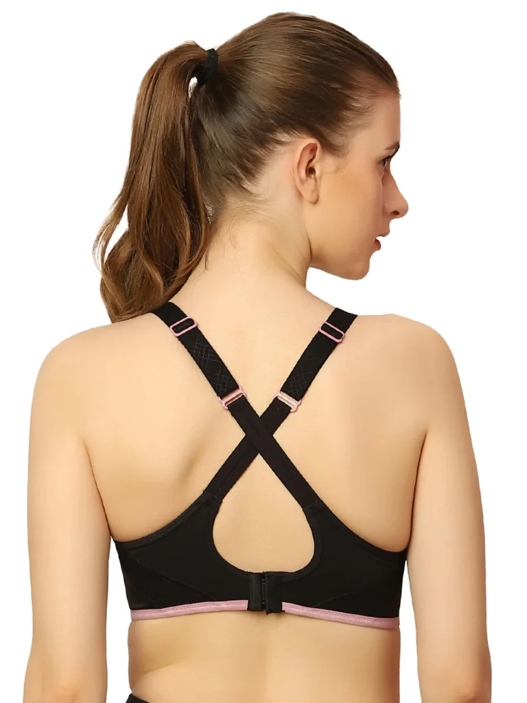 Black Padded Wired Sports Bra