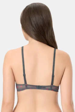 Full Cover Padded Underwired T-shirt Bra - Grey
