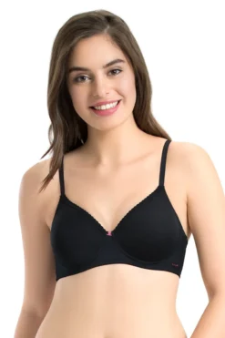 Padded Non-Wired Classic Concealer T-Shirt Bra - Black