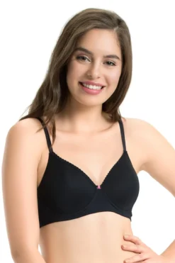 Padded Non-Wired Classic Concealer T-Shirt Bra - Black
