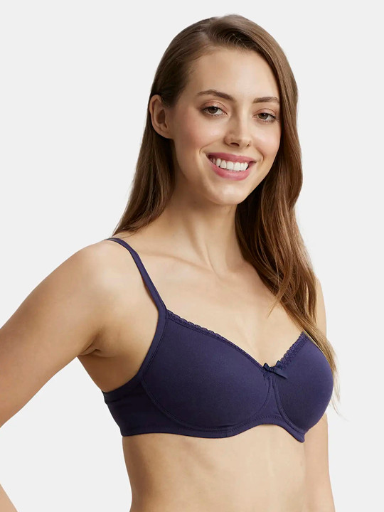 Padded Plus Size Cotton Medium Coverage Tshirt Bra