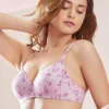 Padded Wired Delicate Prints Full-Cover Bra