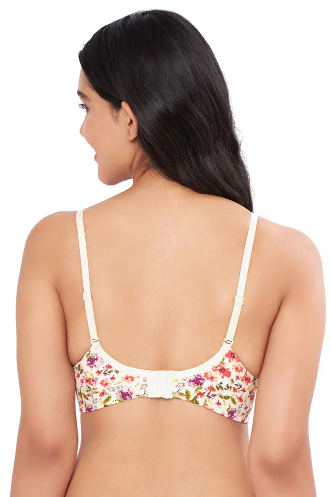 Padded Wired T-shirt Bra - Floral Print