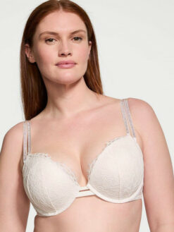 Very Sexy Double Shine Strap Lace Push-Up Embellished Bra