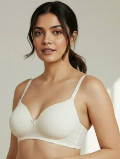 White Solid Non-Wired Lightly Padded T-shirt Bra