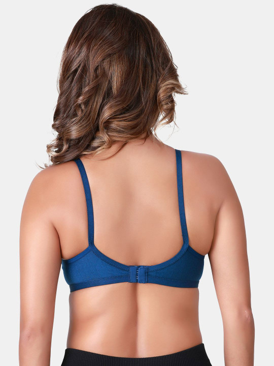 Women Net Non Padded Non-Wired Full Coverage Cotton Bra