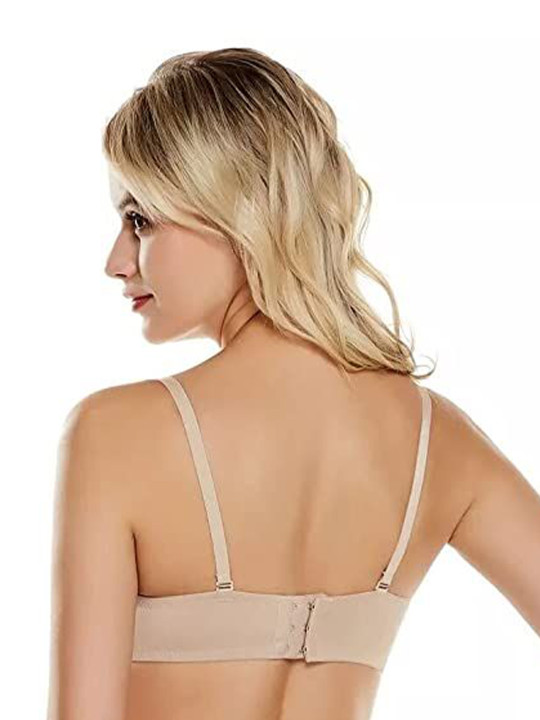 Medium Coverage Underwired Lightly Padded Bra - Brown