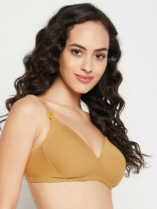 Beige Lightly Padded Non-Wired Maternity Bra