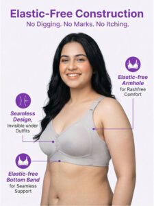 Cotton Non-Padded Bonded Minimiser Bra