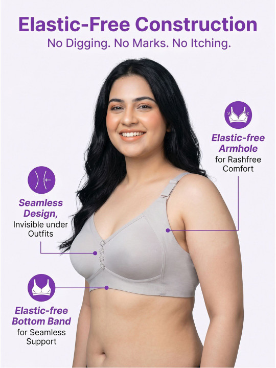 Cotton Non-Padded Bonded Minimiser Bra