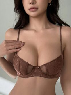 DAZY Adjustable Strap Mesh & Lace Padded Sexy Bra