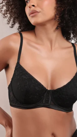 Floral Lace Mid-Coverage Bra