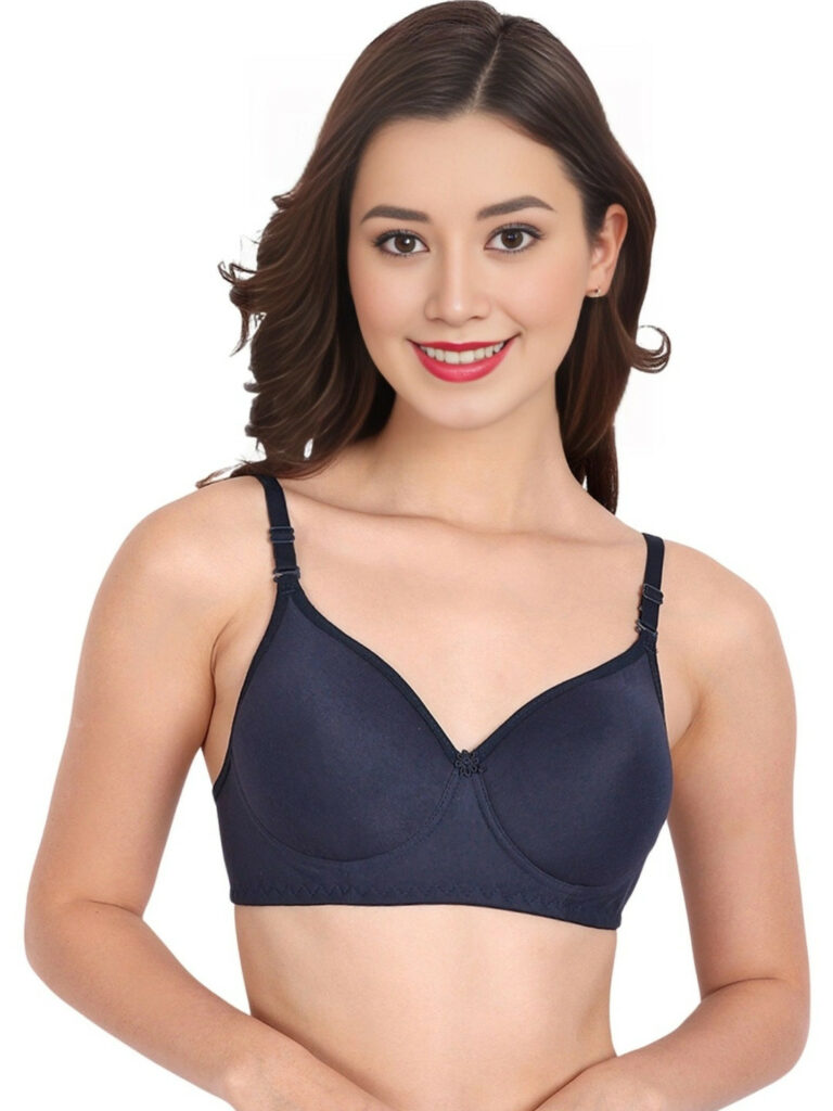 Full Coverage Non Padded Bra - Blue