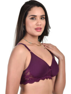 Full Coverage Non Padded Bra - Purple