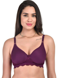 Full Coverage Non Padded Bra - Purple