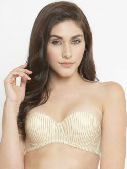 Half Coverage Underwired Heavily Padded Strapless Bra
